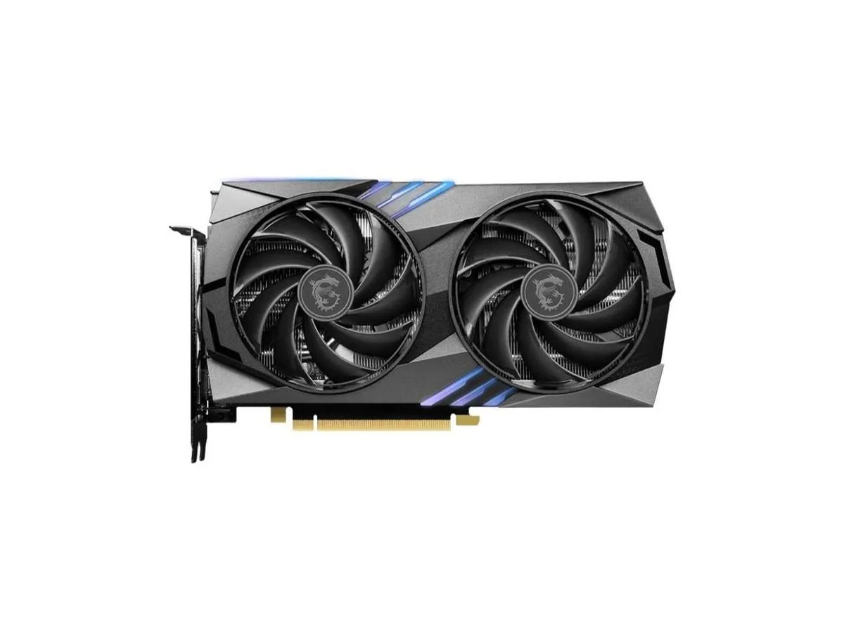 MSI GeForce RTX 4060 Ti Gaming X 8G graphics card, dual-fan cooler, black and silver finish