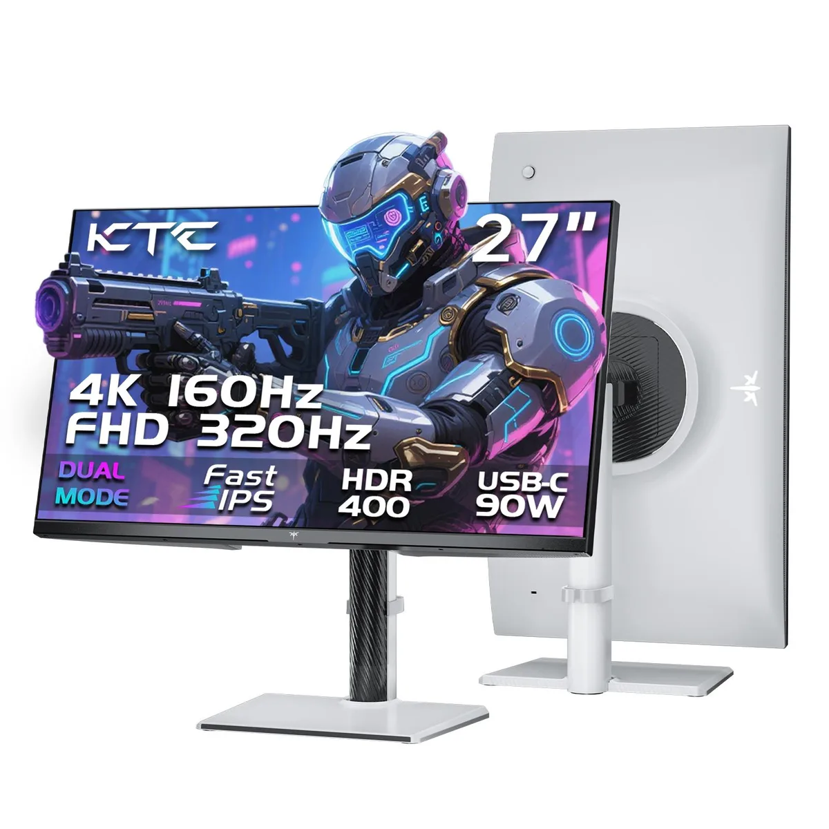 KTC KTC H27P6 27" 4K Dual Mode 160/320Hz MiniLED gaming monitor — photo du produit