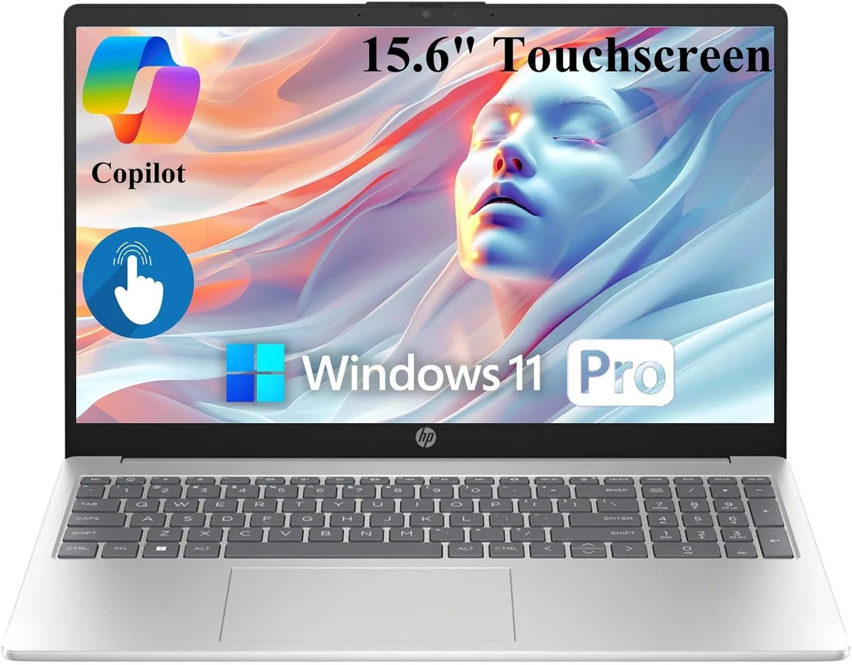 HP HP 15 laptop 15.6" HD touchscreen i3-1315U 32GB 512GB DDR4 Wi-Fi 6E Windows 11 Pro — product photo