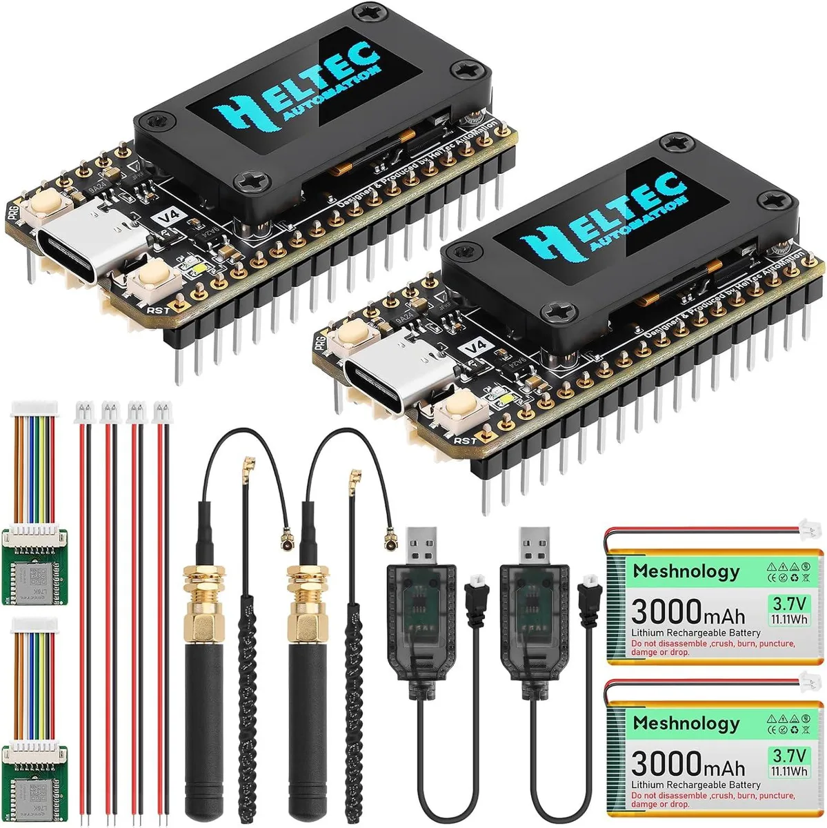 MCDODO MCDODO ESP32 LoRa V4 Dev Board + L76 GNSS + 3000mAh Battery 2MB PSRAM 16MB Flash 915MHz SX1262 — 商品照片
