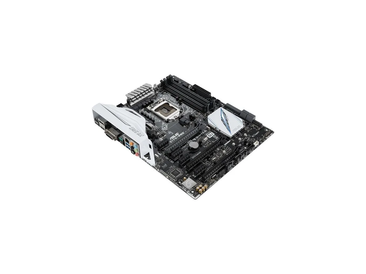 ASUS Z170-PRO ATX motherboard black PCB silver heatsinks LGA 1151 socket