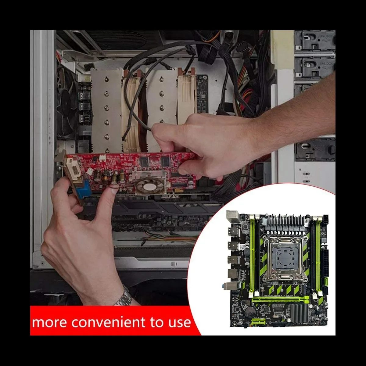 YINGHUA YINGHUA X79G LGA2011 4×DDR3 M.2 NVME PCI-E X16 Server Motherboard — toote foto