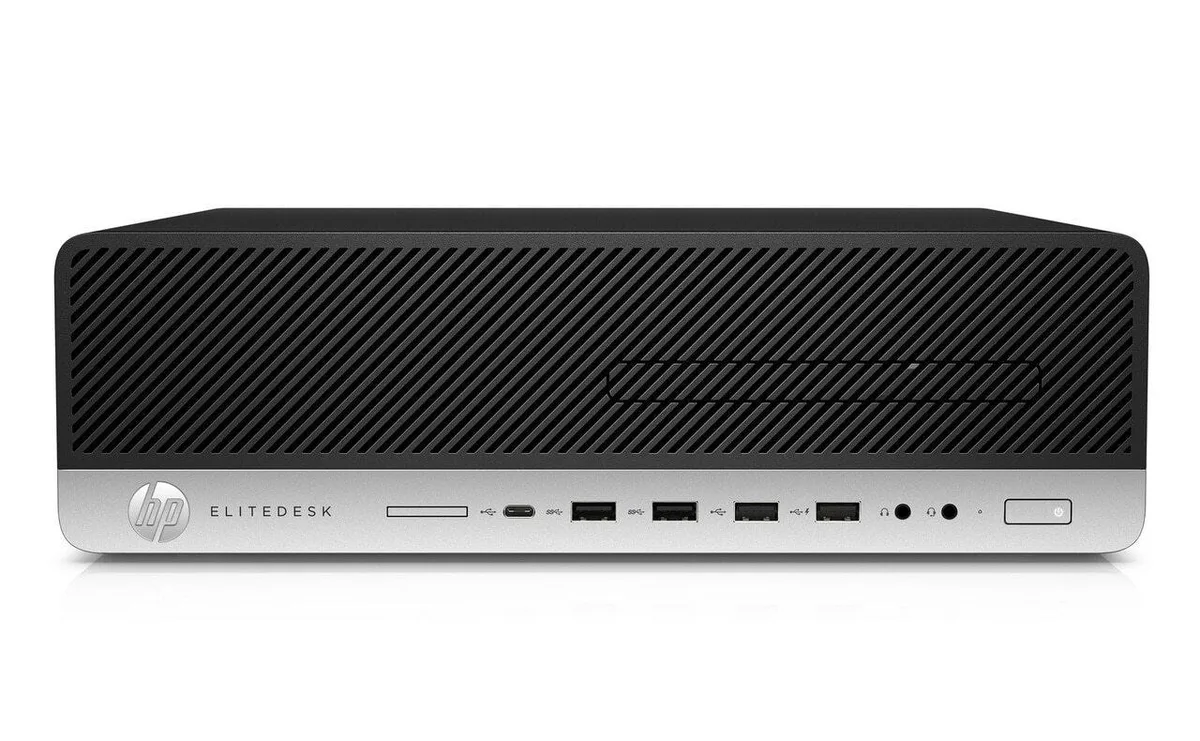 Black HP EliteDesk 800 G4 small-form-factor desktop tower