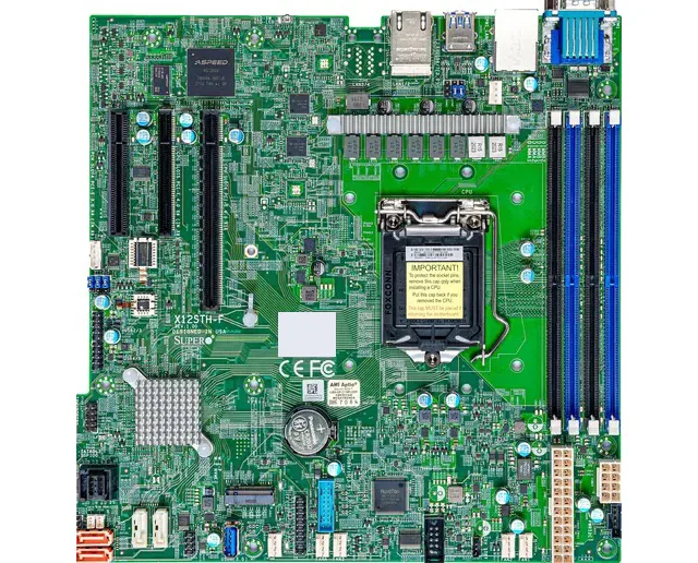 Supermicro Supermicro MBD-X12STH-F-O server motherboard LGA 1200 DDR4 3200 128GB ECC Micro ATX — 商品照片