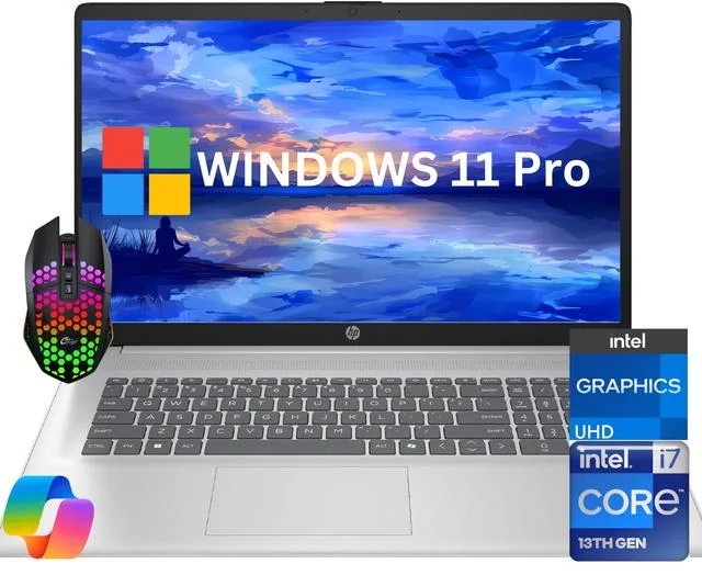 HP HP 17 laptop i7-1355U 32GB 256GB NVMe 17.3 FHD — photo du produit