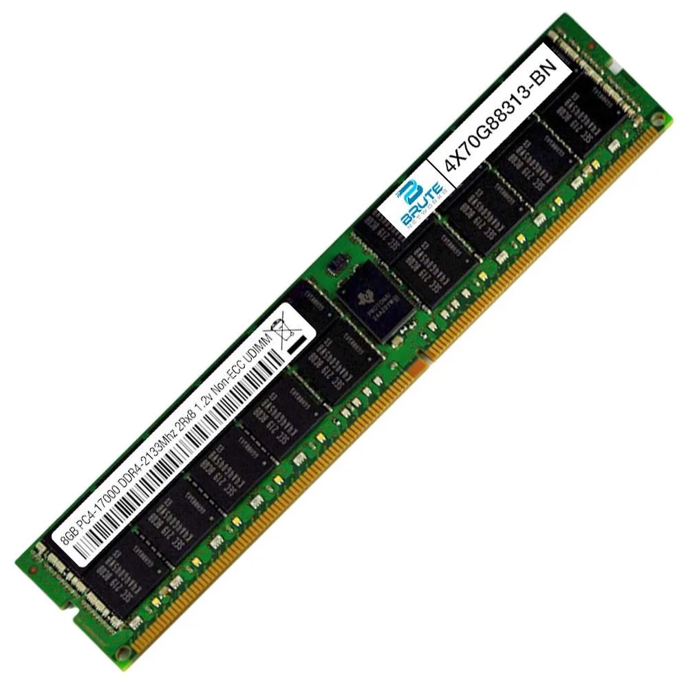 Green 288-pin DDR4 UDIMM module with black memory chips