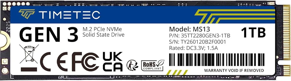 Timetec Timetec 35TTFP6PCIE-1TB 1TB M.2 2280 internal SSD — toote foto