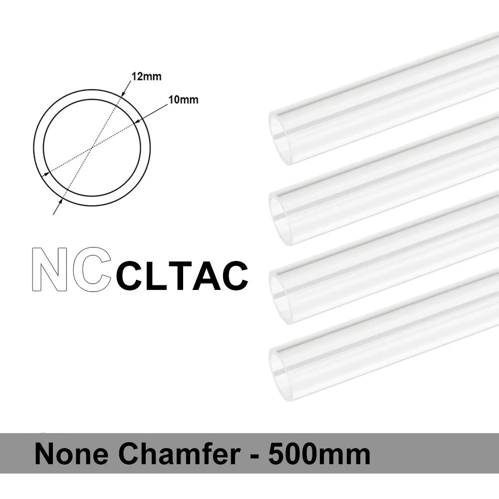 Bitspower Bitspower Chamfer Crystal Link Tube OD 12mm 500mm 4 Pack — Produktfoto