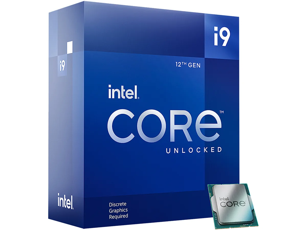 Intel Core i9-12900KF desktop processor in LGA 1700 package, metallic silver finish