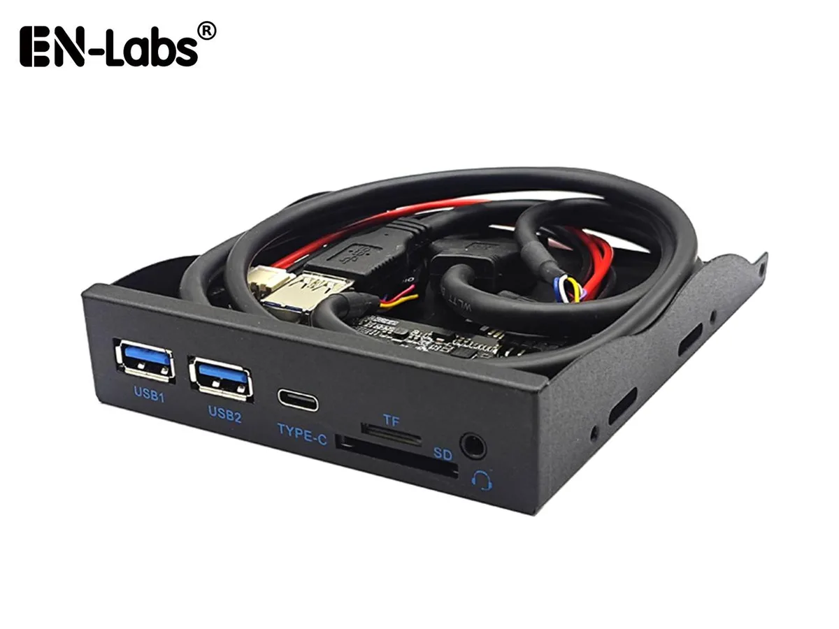 EN-Labs EN-Labs 11-001-389 3.5" internal card reader with USB-C hub and audio — tuotekuva