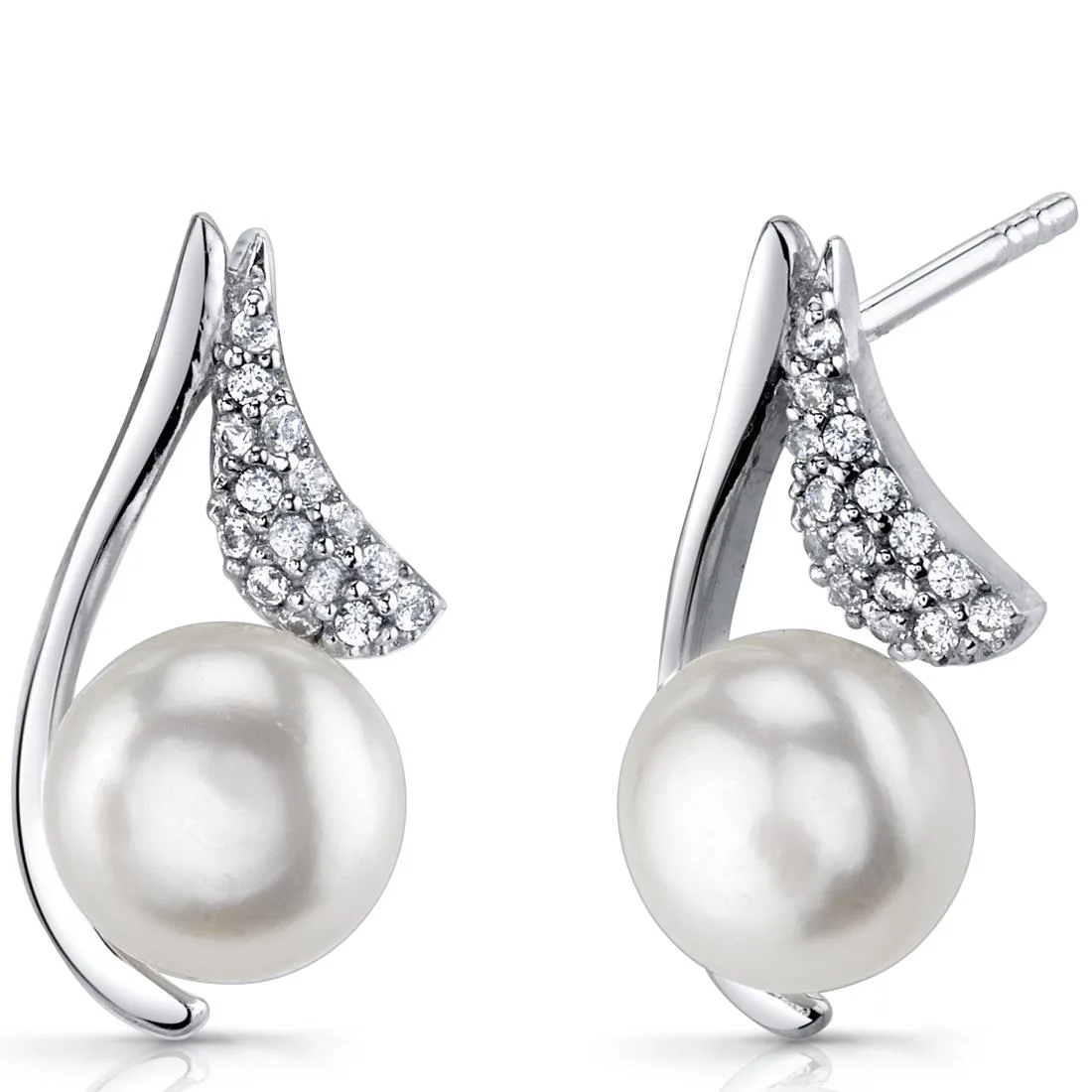 Oravo Oravo 7.5mm Pearl Moonflower Earrings 925 Silver 3.30g SE8720 — product photo