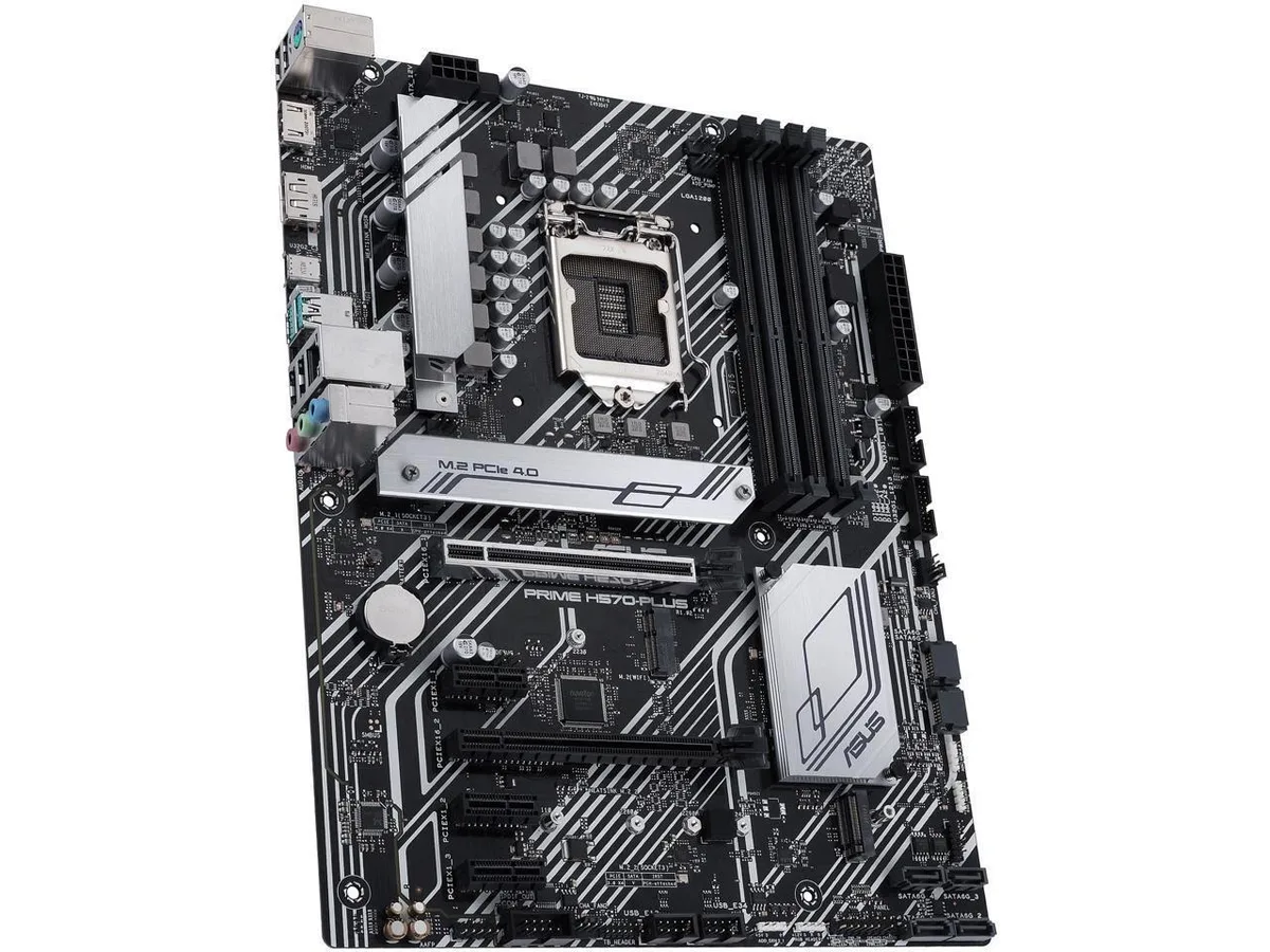 ASUS PRIME H570-PLUS ATX motherboard with LGA 1200 socket and DDR4 slots
