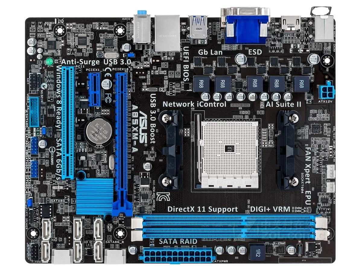 ASUS ASUS A85XM-A AMD motherboard Socket FM2 DDR3 32GB Micro ATX — photo du produit