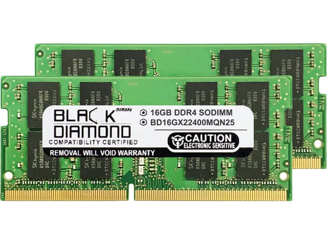 Black Diamond Memory Black Diamond Memory BD16GX22400MQN25 32GB (2 x 16GB) DDR4 2400 CL17 laptop RAM — product photo