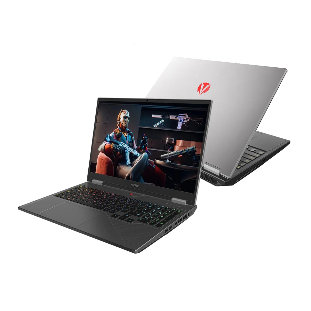 Hasee T8 Pro gaming laptop in Mecha Grey finish, 16 inch form factor