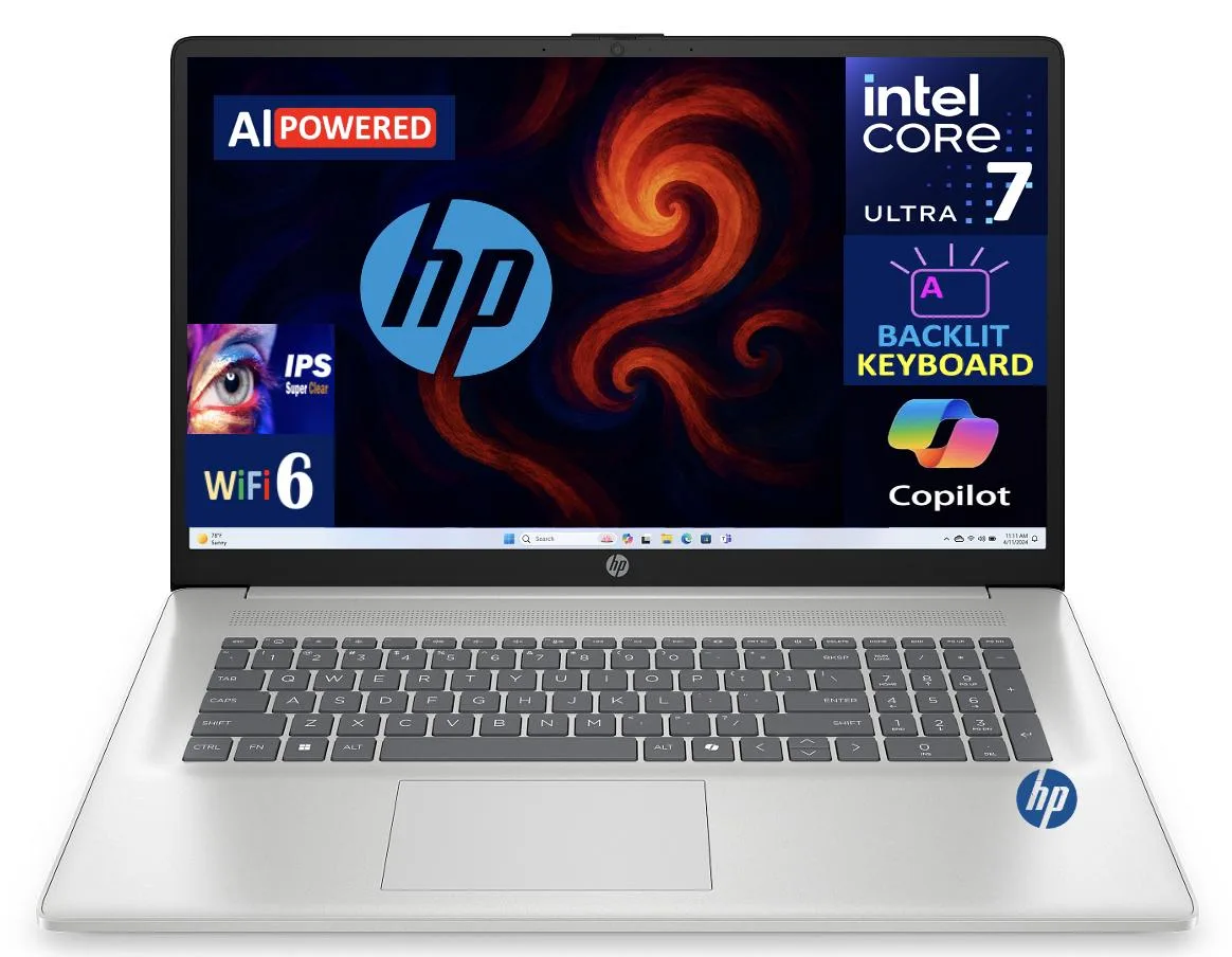 HP HP AI 17.3" laptop Ultra 7-255U 16GB DDR5 1TB PCIe SSD — product photo