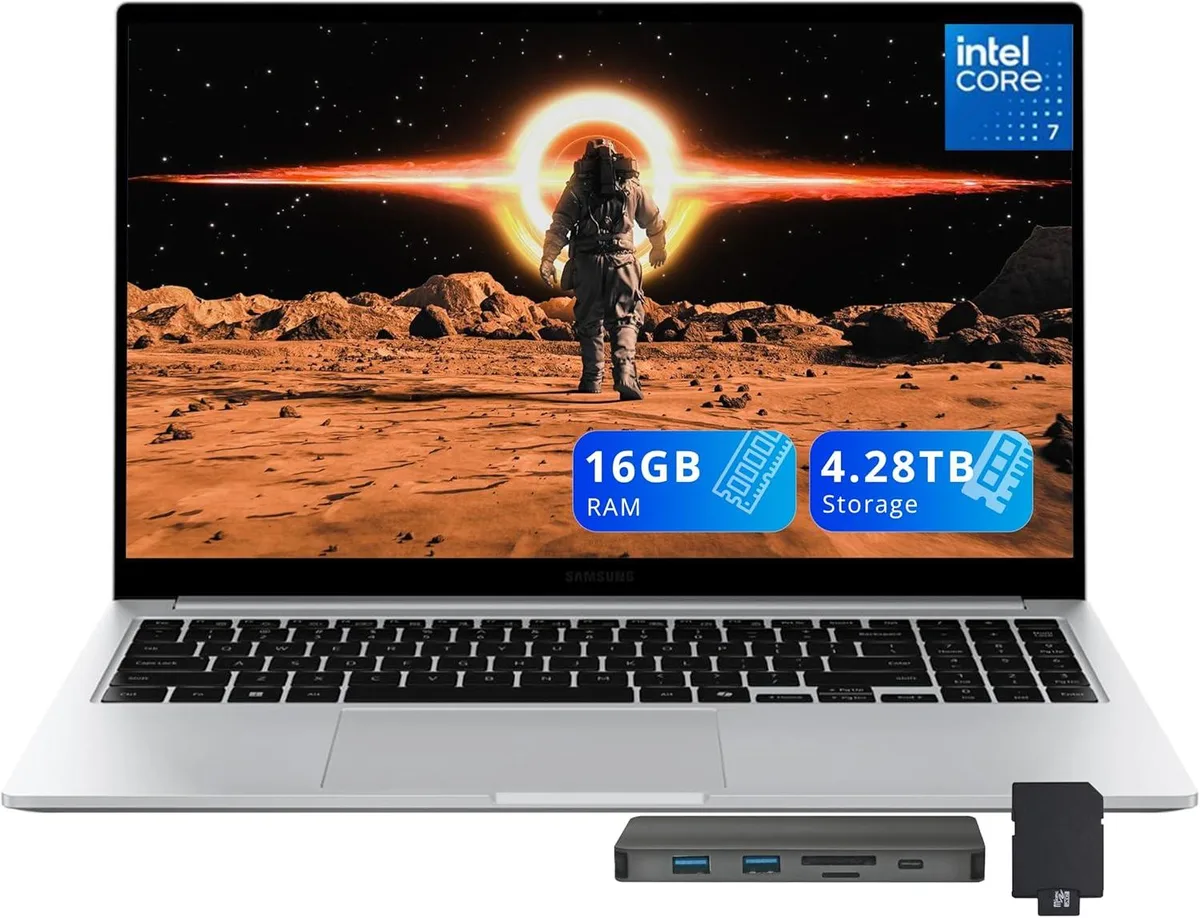 SAMSUNG SAMSUNG Galaxy Book4 15.6" Business Laptop Intel Core 7 150U 16GB 4.28TB Silver — صورة المنتج