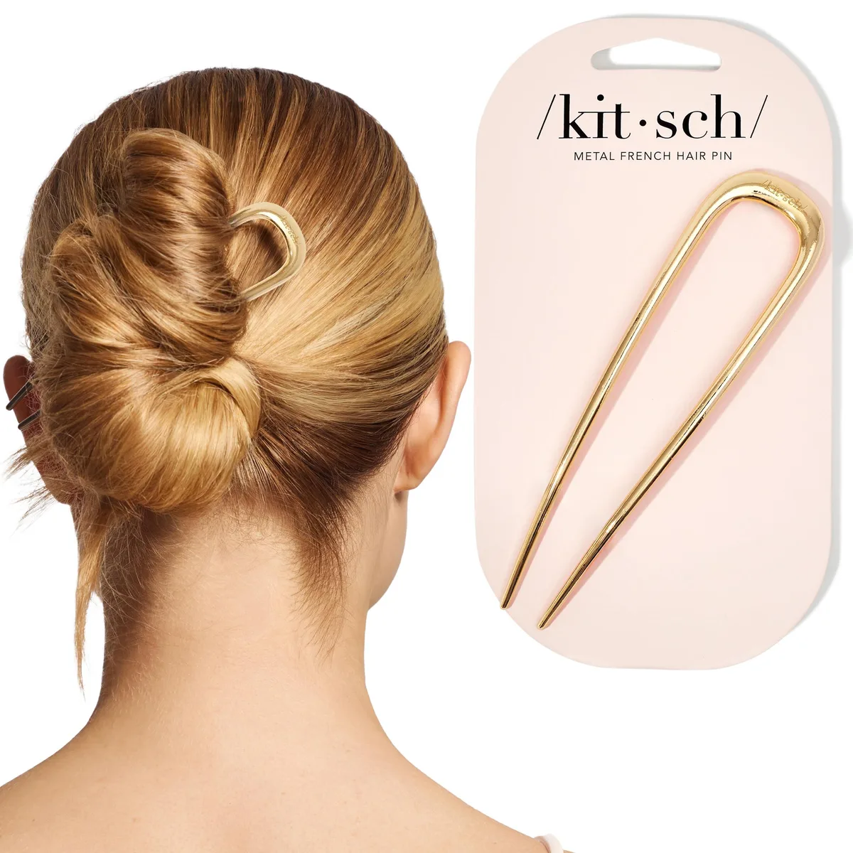 Kitsch 9S-3O1R-BVWR Metal French Hair Pin Gold 1pc — صورة المنتج