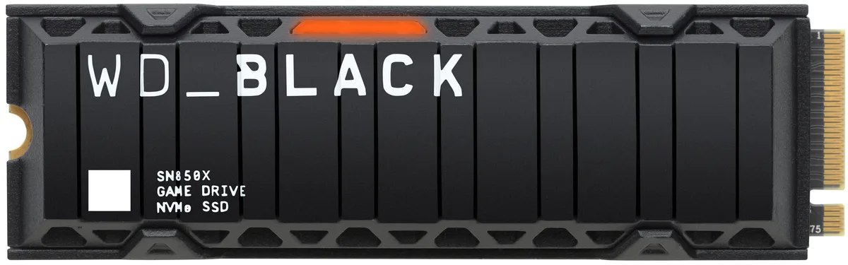 SanDisk SanDisk WDS100T2XHE-00BCA0 1TB M.2 2280 PCIe 4.0 NVMe internal SSD with heatsink — product photo
