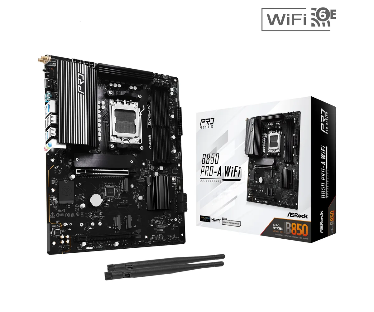 ASRock ASRock B850 Pro-A WiFi AMD motherboard — product photo