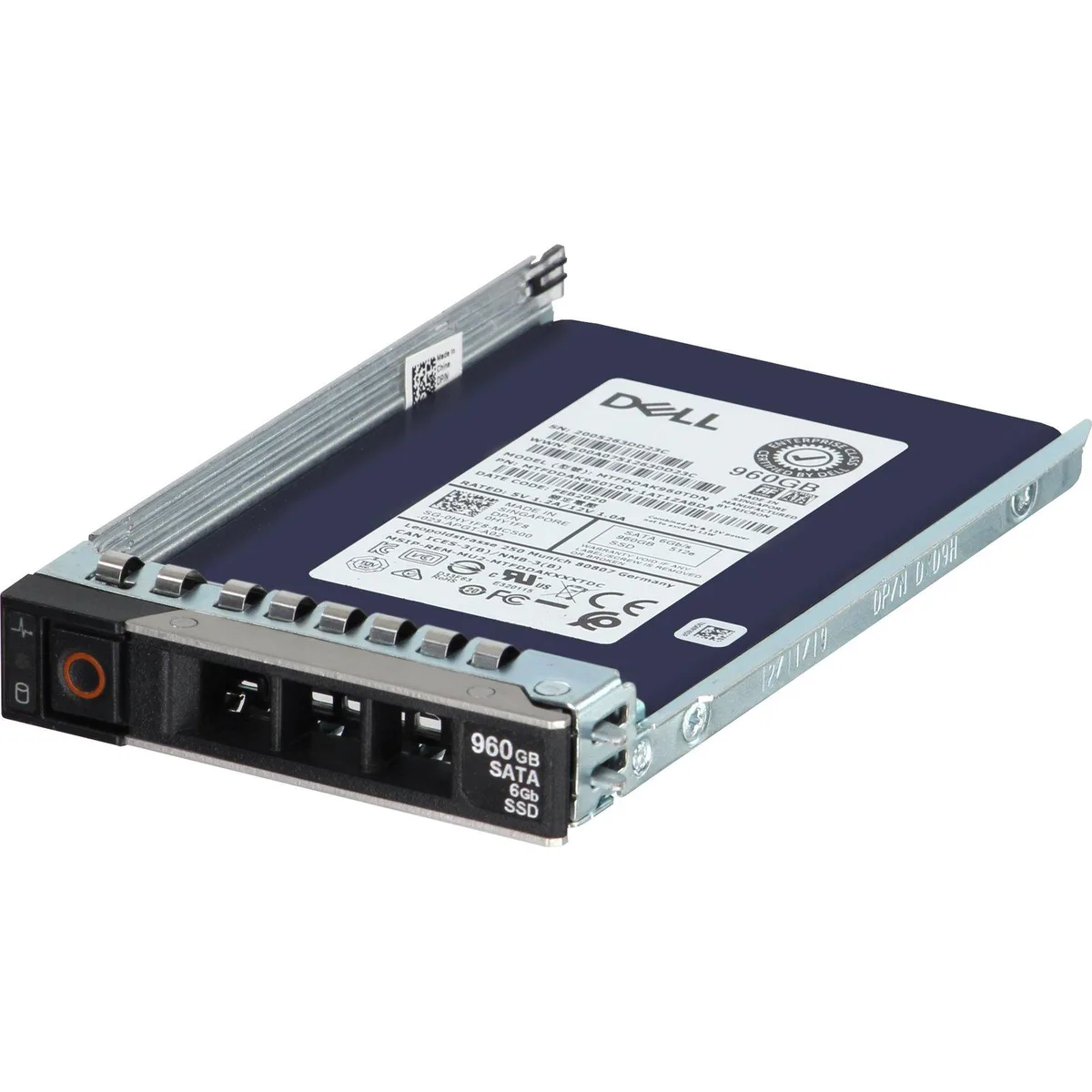 Silver 2.5 inch SATA SSD with Dell label