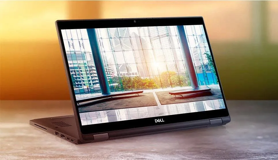 Silver 13.3-inch 2-in-1 laptop with touchscreen and backlit keyboard