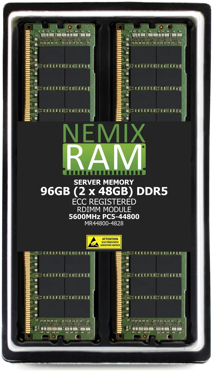 NEMIX RAM NEMIX RAM 96GB (2 x 48GB) DDR5 5600 ECC RDIMM server RAM — product photo