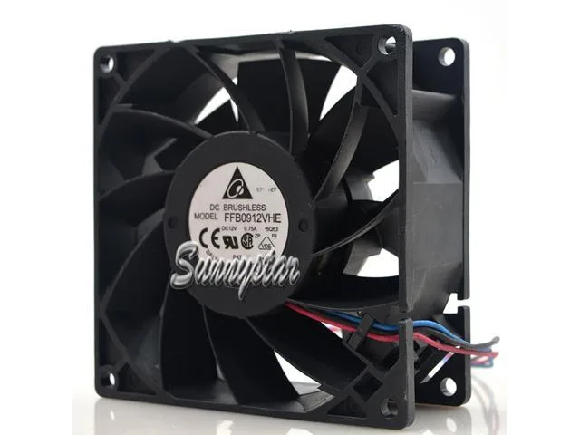 Zyvpee Zyvpee FFB0912VHE 90x90x38mm 12V .75A 3 Pin 2 Ball case fan — 제품 사진