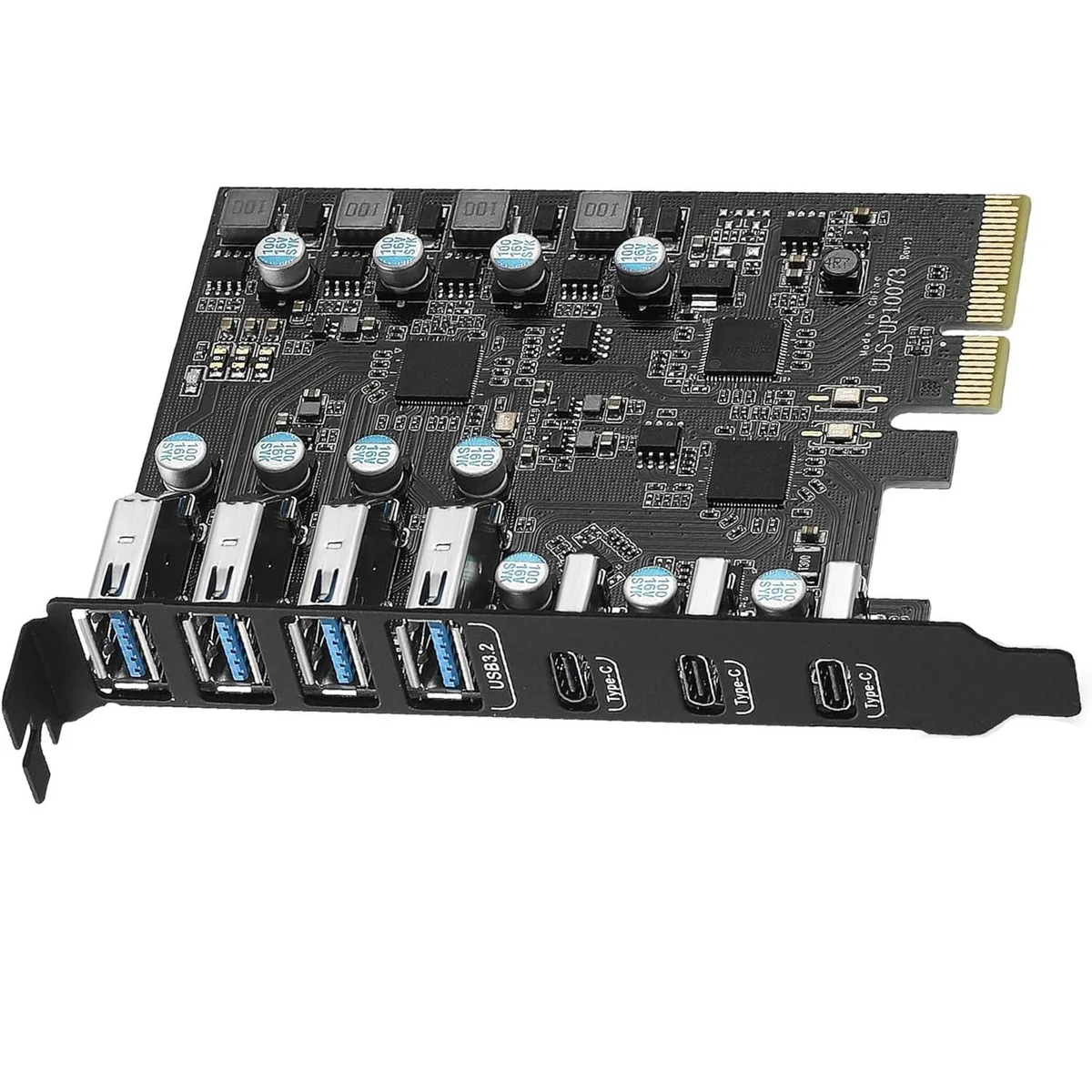 ESTONE ESTONE PCIE24A3C3.2 PCIe USB 3.2 7-Port 10Gbps Card — 제품 사진