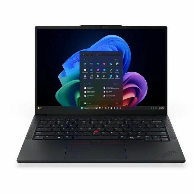 Black 14 inch laptop closed showing smooth matte finish