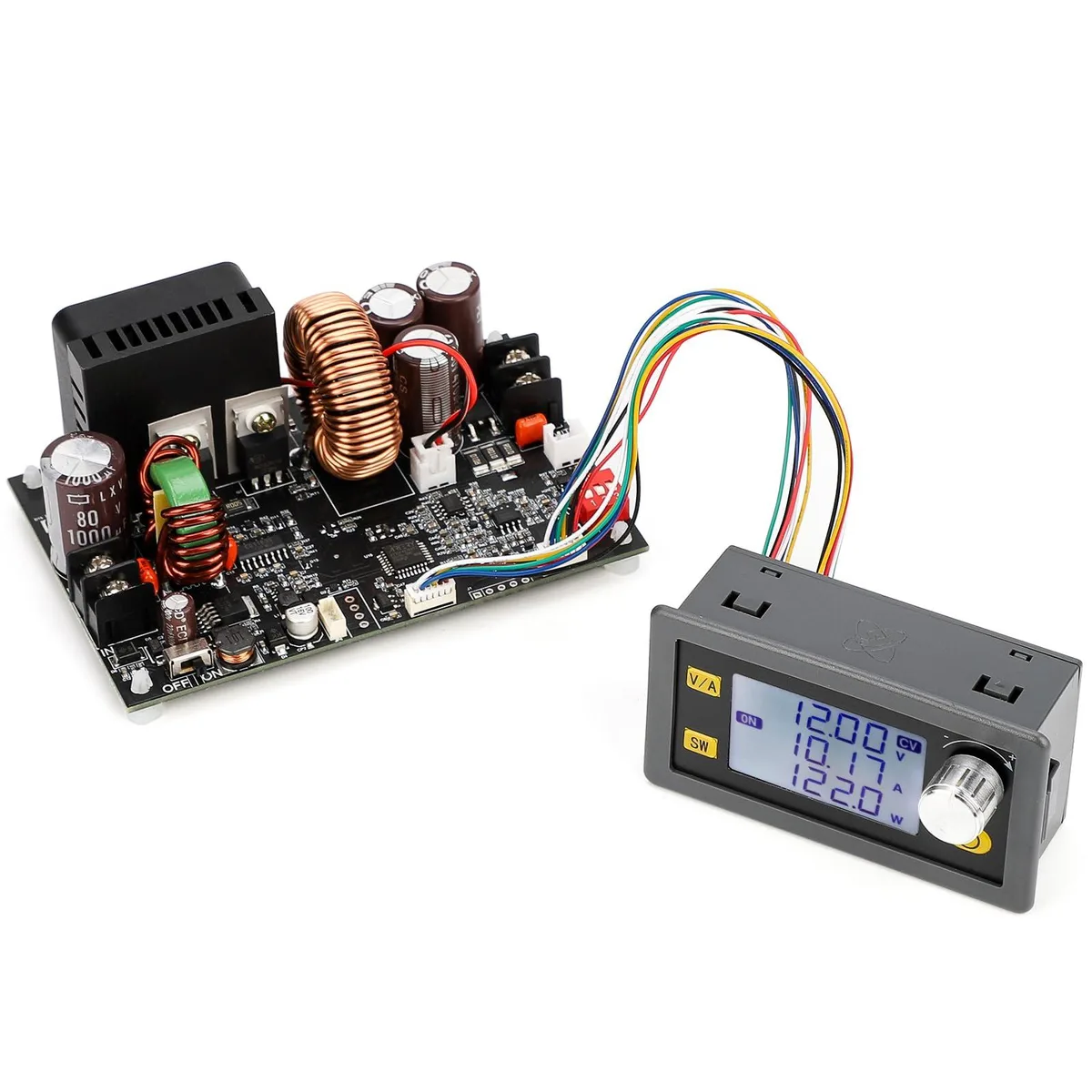  DROK DC Buck Converter 6-70V to 0-60V 20A 1200W with Meter — ภาพสินค้า