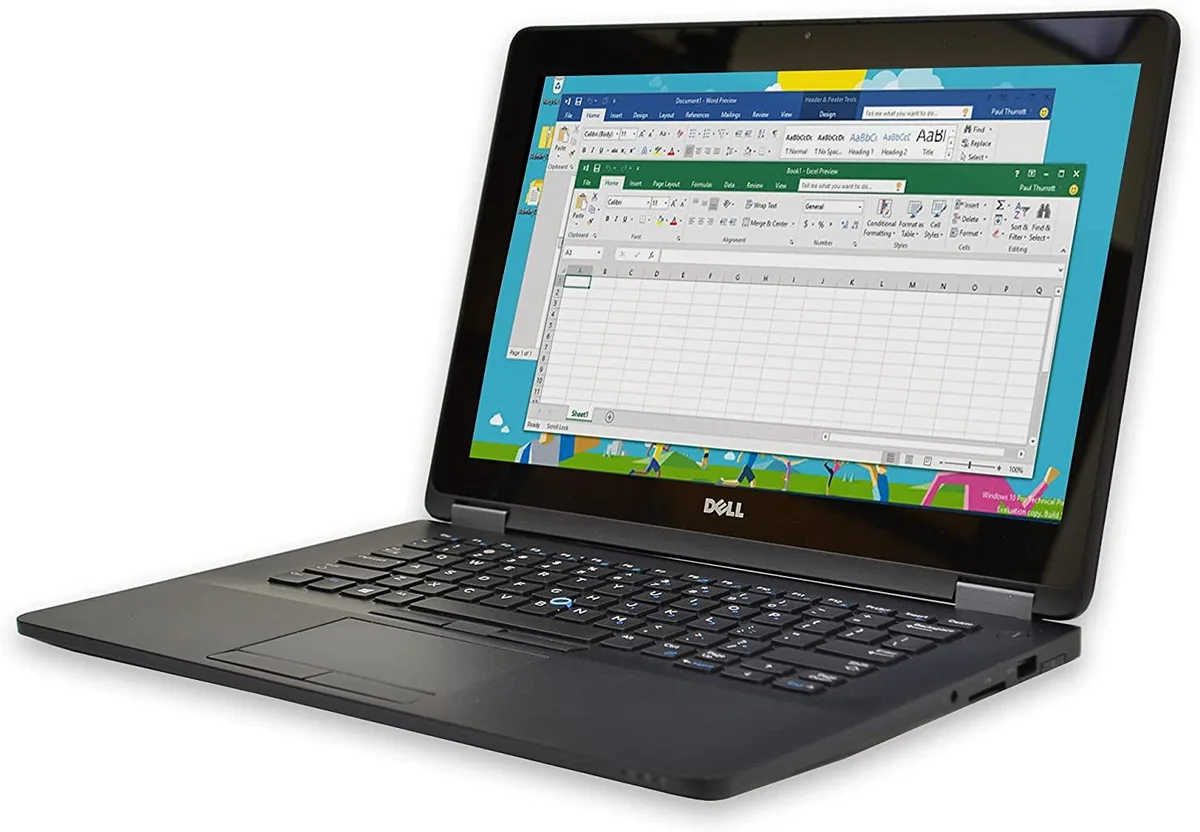 Black Dell Latitude E7470 laptop, 14 inch non-touch screen, matte finish