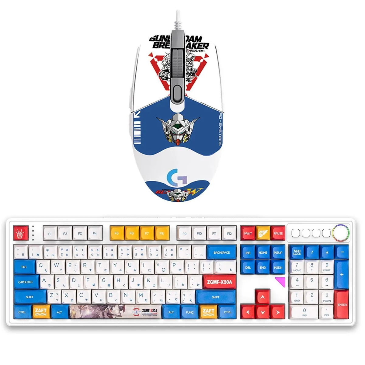 iKBC iKBC GUNDAM RX-78-2 Limited Edition Cherry MX Red 108-Key Gaming Keyboard & 5000 DPI Mouse — fotografia produktu