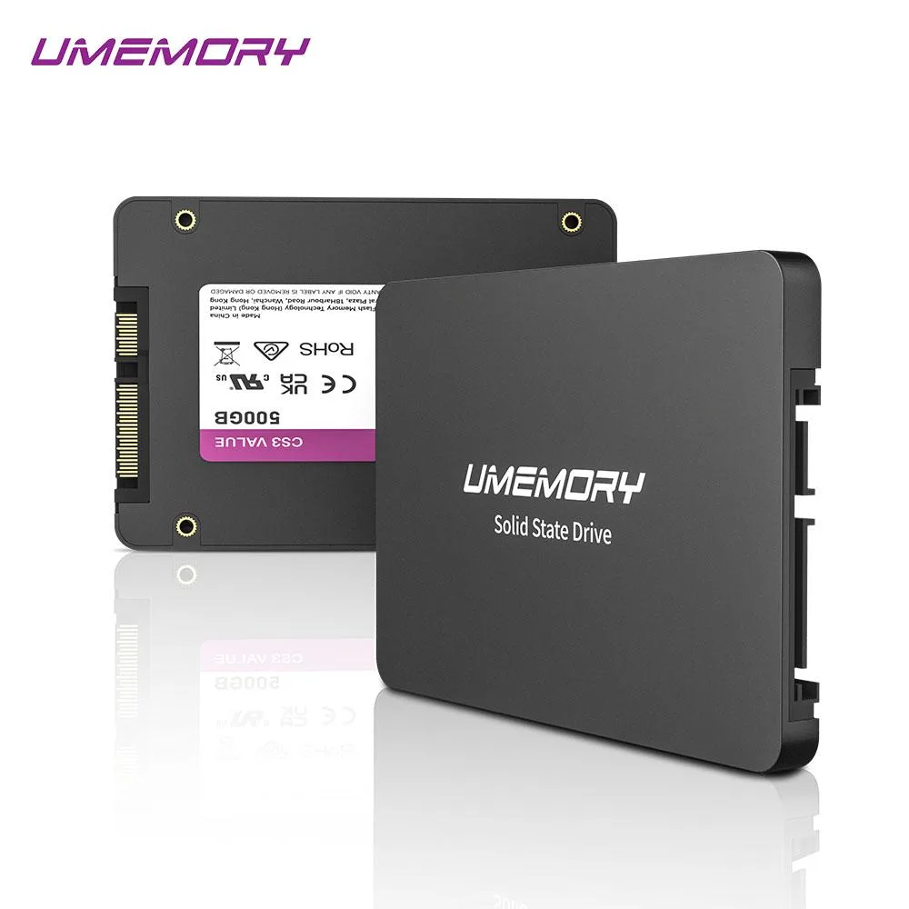 Silver 2.5 inch SATA SSD labelled UMEMORY 250GB