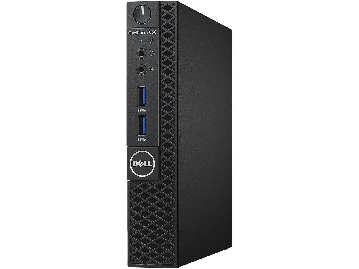 Small black and silver micro tower desktop PC