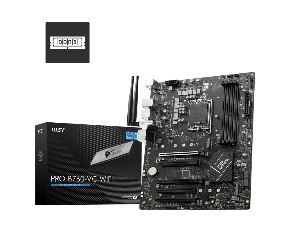 MSI MSI PRO B760-VC WIFI BULK Intel motherboard — product photo