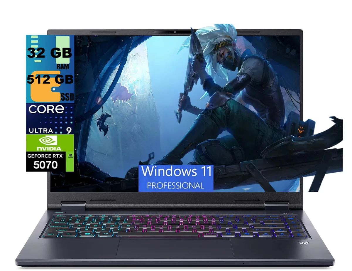 Acer America Acer Predator Helios Neo 14 AI gaming laptop 14.5 165Hz Ultra 9 285H RTX 5070 32GB 512GB Pro — product photo