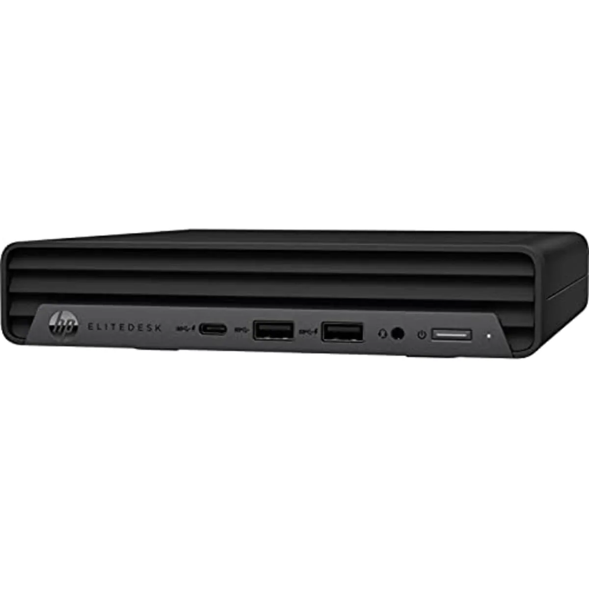 Compact black USFF desktop computer, new condition