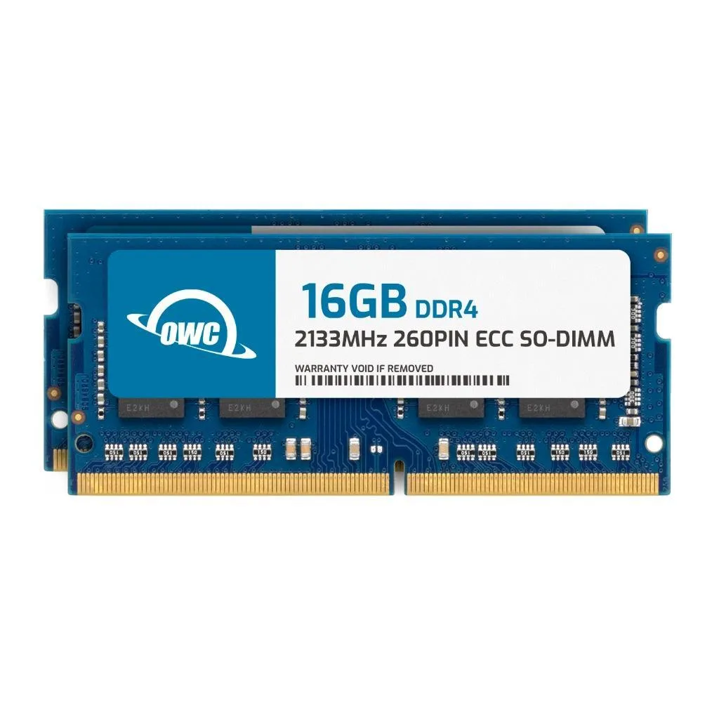 OWC OWC 32GB (2x16GB) DDR4 2133MHz CL15 ECC SODIMM 1.2V 260-pin laptop RAM — fotografie produktu