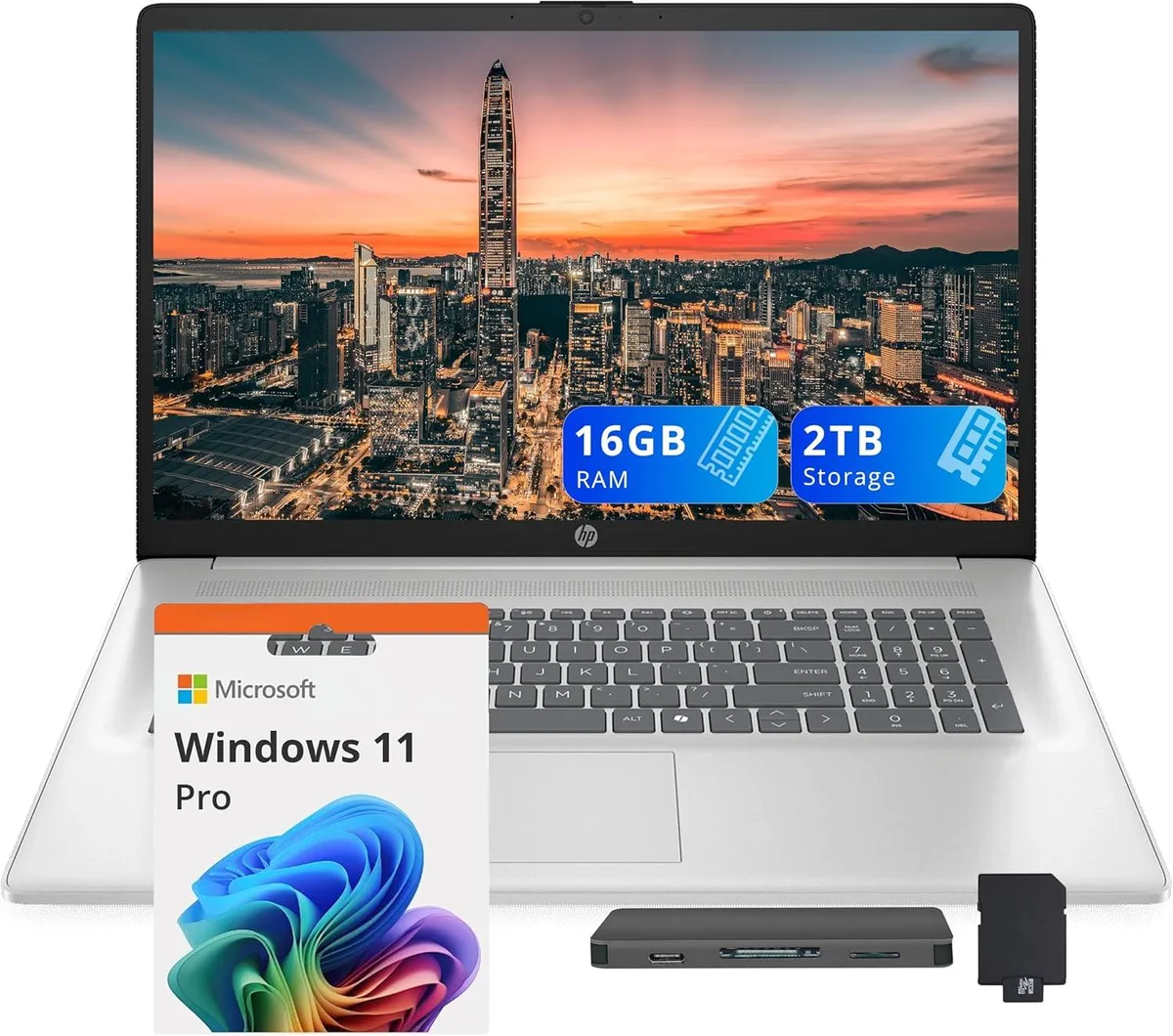 HP HP 17.3" FHD Business Laptop i7-1355U 16GB 1TB SSD + 1TB Dock Silver — 제품 사진