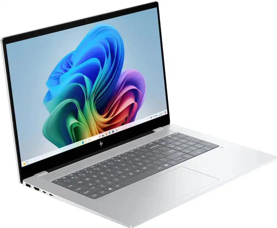 Silver 17.3 inch touchscreen laptop with backlit keyboard