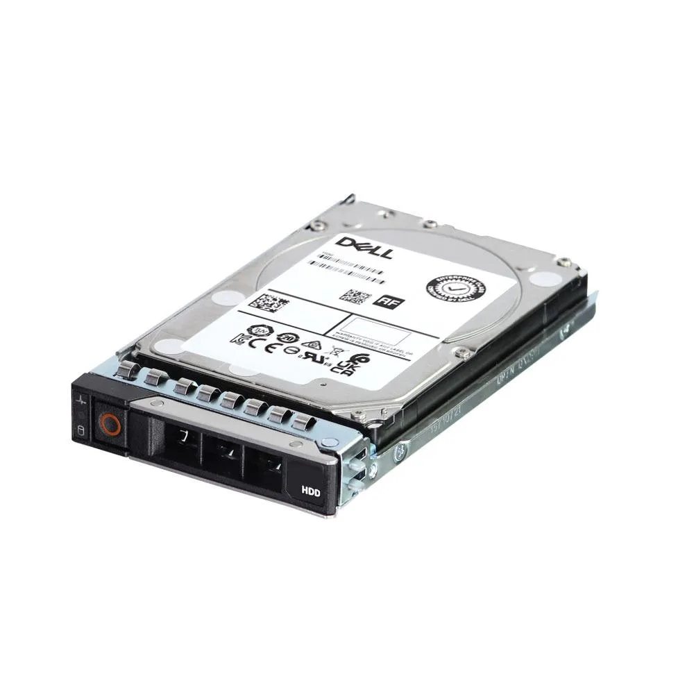 Silver 2.5 inch enterprise SAS hard drive with green circuit board visible