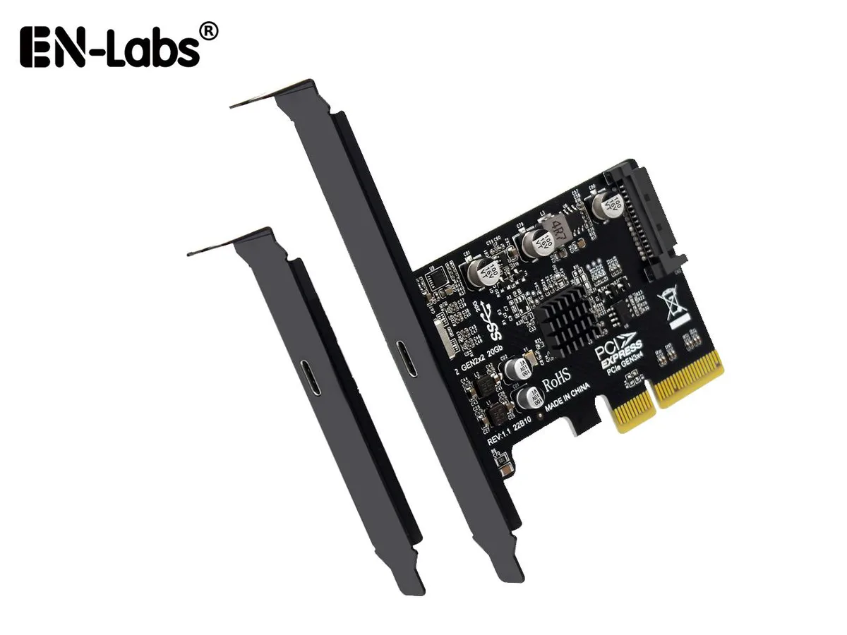 EN-Labs EN-Labs PCIe 3.0 to USB 3.2 Gen2x2 Type-C 20Gbps Expansion Card — foto produk