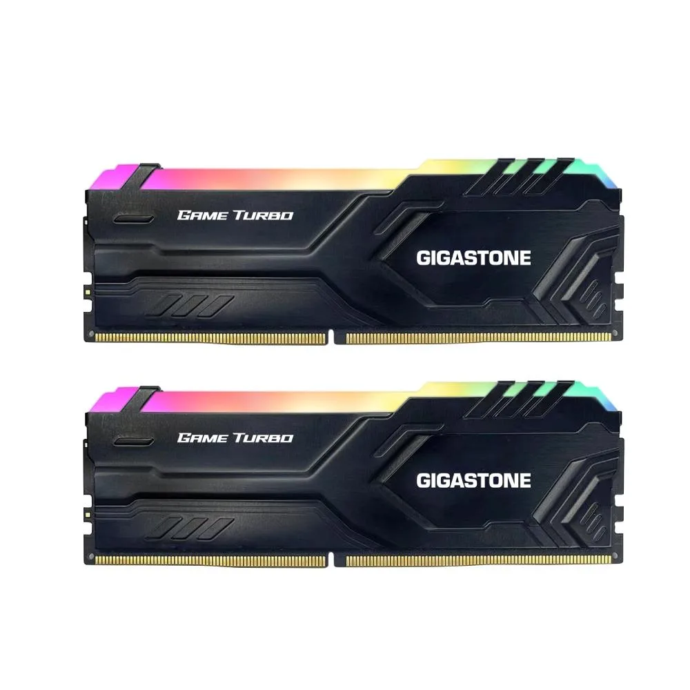 Gigastone Corporation Gigastone Corporation DDR4-3200-16U-2-GST-RGB-GameTurbo-Black 32GB desktop RAM — 제품 사진