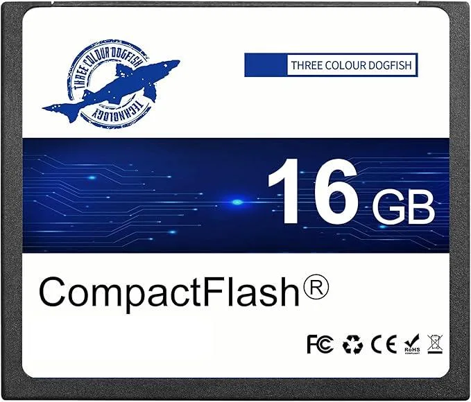 THREE COLOUR DOGFISH THREE COLOUR DOGFISH CompactFlash 16GB 133X FAT16 50-pin memory card — Produktfoto