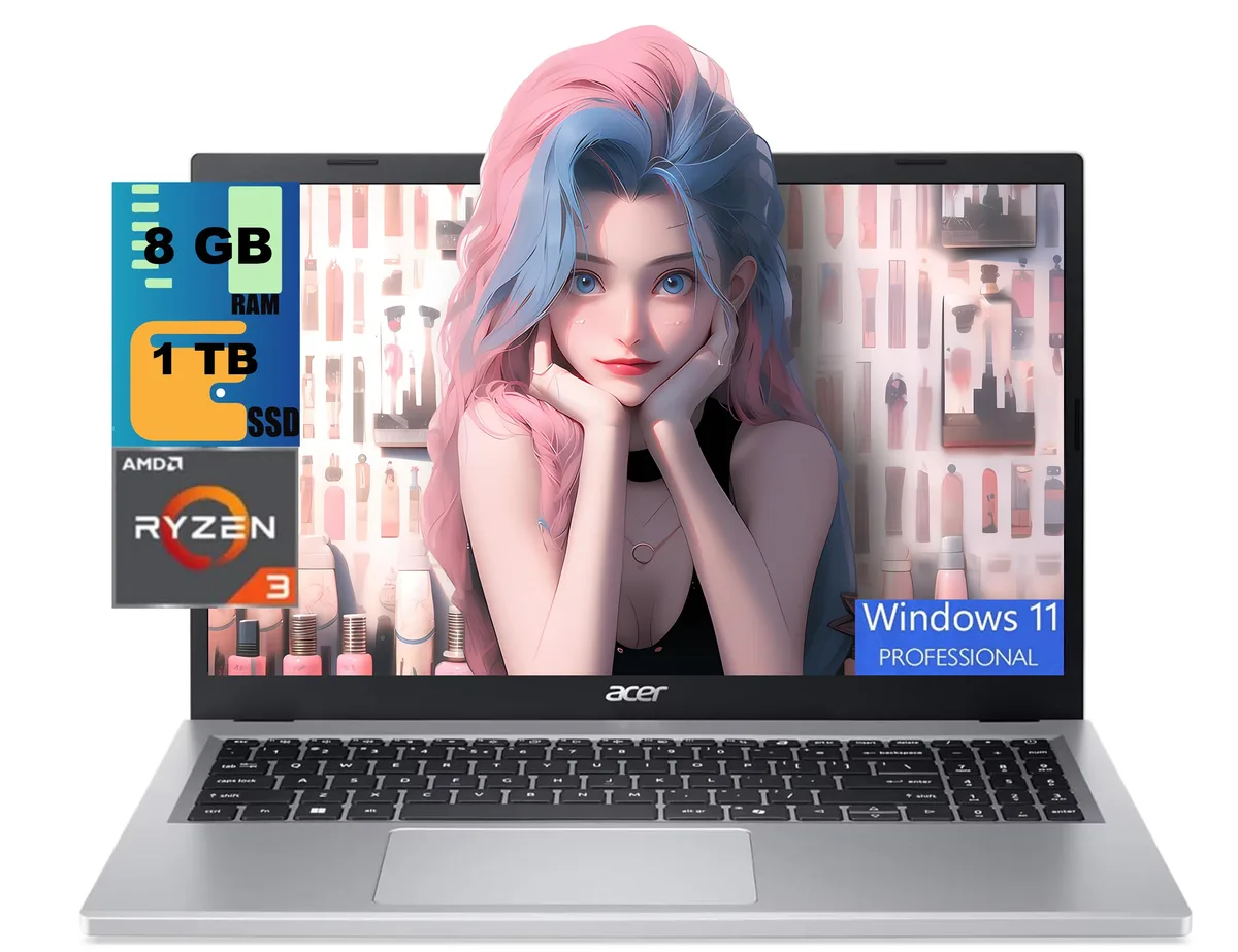 Silver Acer Aspire Go 15 laptop closed showing smooth metal finish