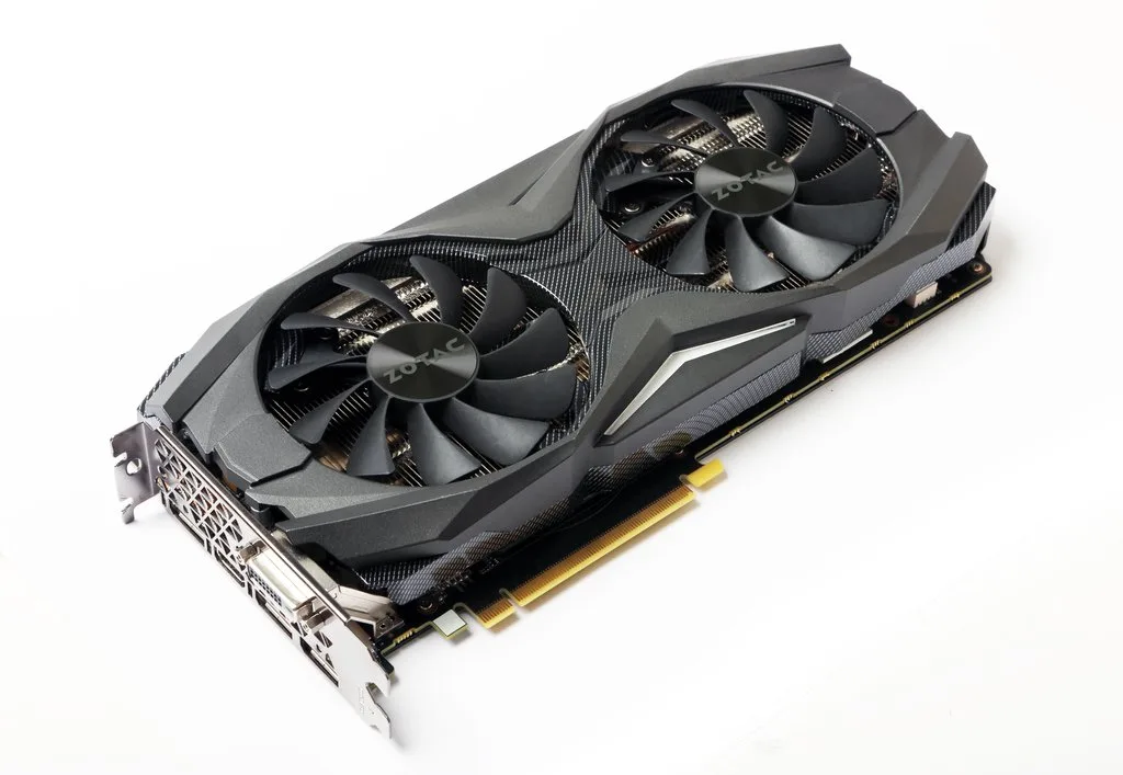 ZOTAC GeForce GTX 1070 AMP Edition graphics card with dual fans