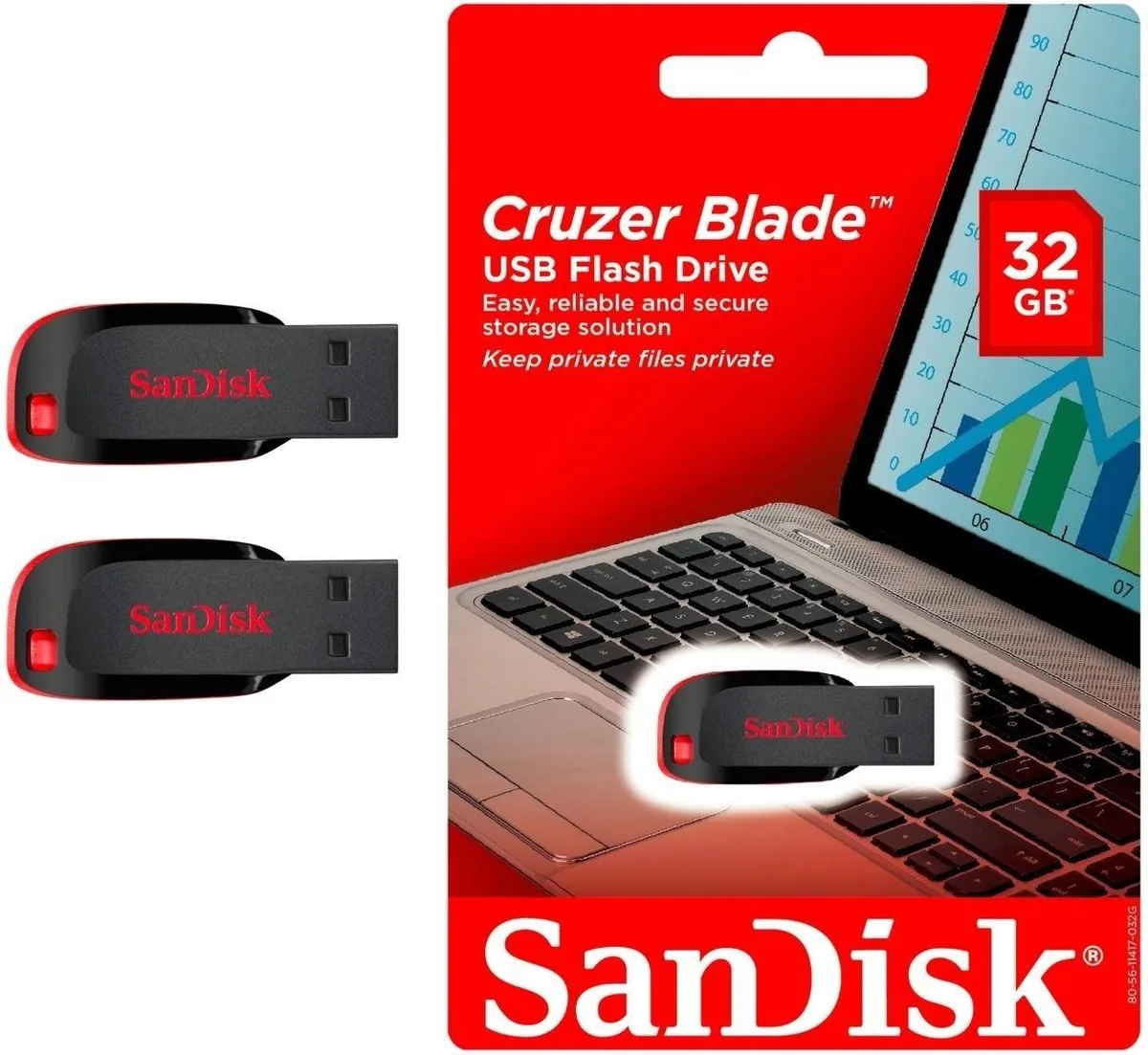 SanDisk SanDisk Cruzer Blade 32GB USB 2.0 Flash Drive Black — fotografie produktu