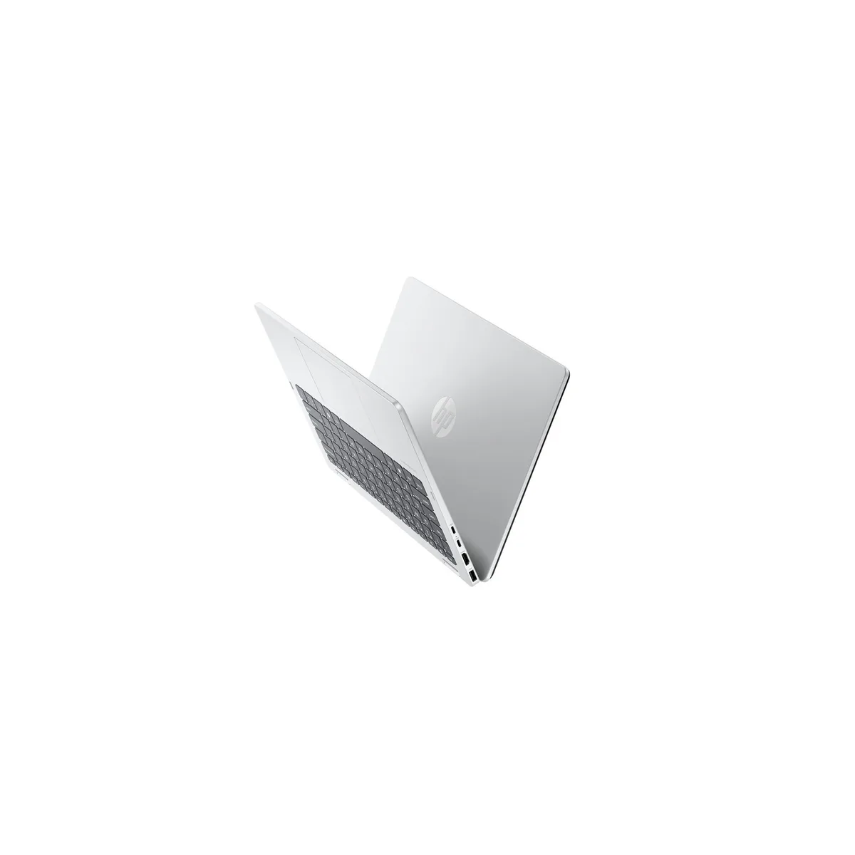 Silver 14-inch 2-in-1 laptop with 360-degree hinge and edge-to-edge glass touchscreen