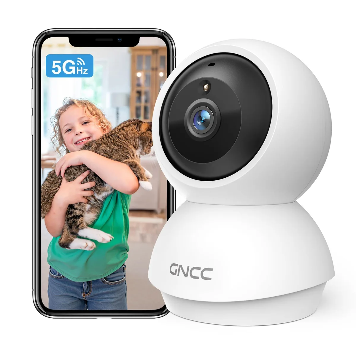 GNCC GP6 2K Indoor Network Camera 340° Pan 10m Night Vision — product photo